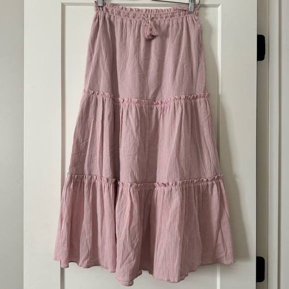 Madewell NWT Cotton Midi Skirt w Elastic Waist - Picture 4 of 9